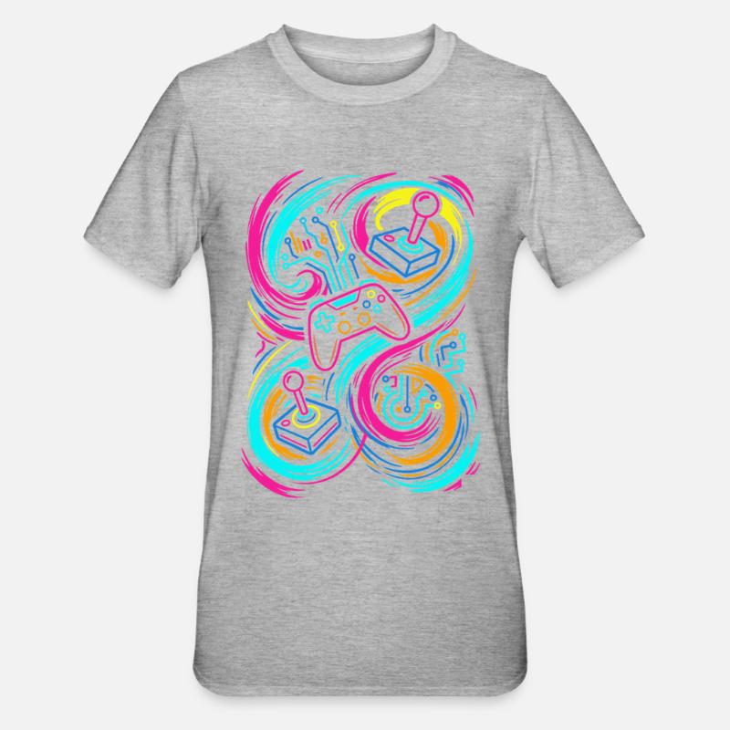 Gaming Controllers - Unisex Polycotton T-Shirt - heather grey
