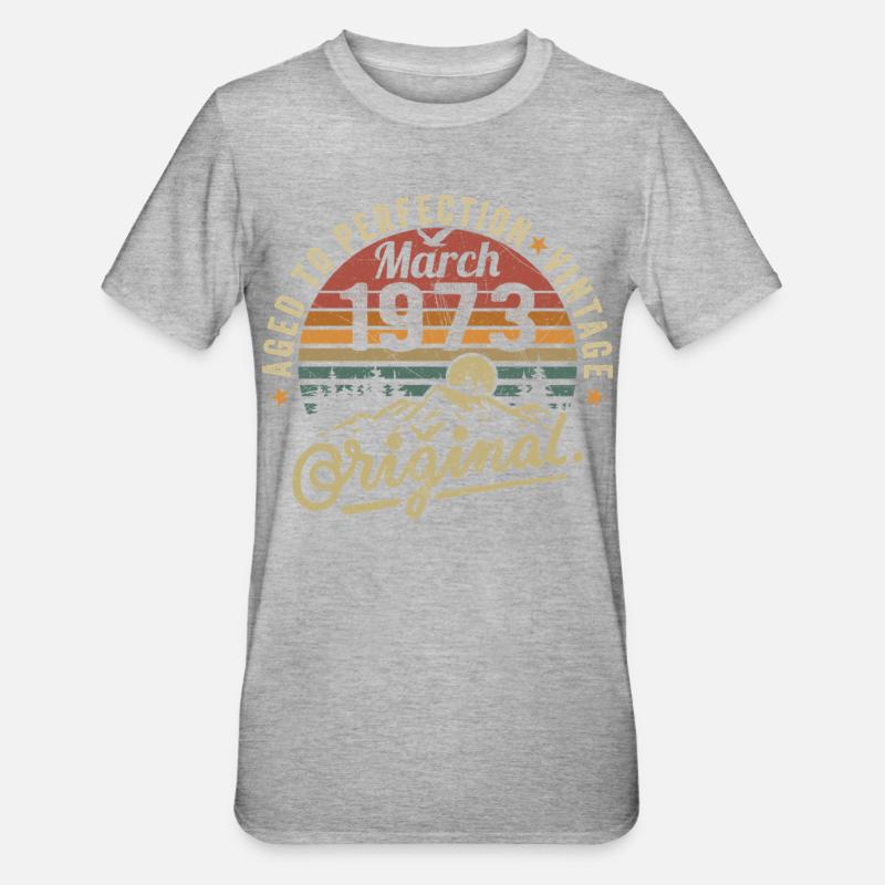 Mars 1973 - T-shirt polycoton Unisexe - gris chiné