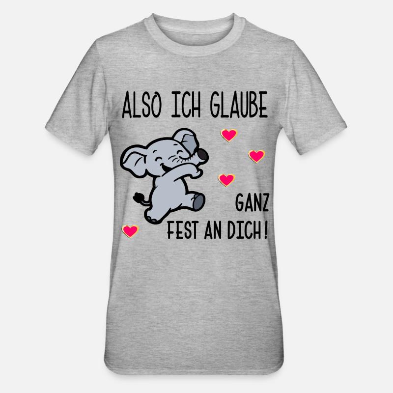 PRÜFUNGEN MOTIVATION GLAUBEN - Unisex Polycotton T-Shirt - Grau meliert