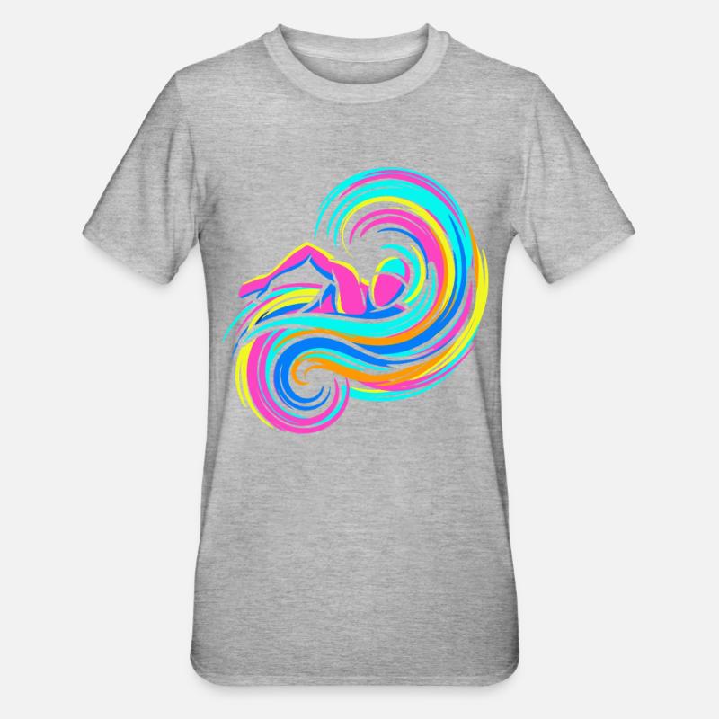Nageur - T-shirt polycoton Unisexe - gris chiné