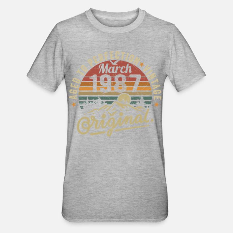 Mars 1987 - T-shirt polycoton Unisexe - gris chiné