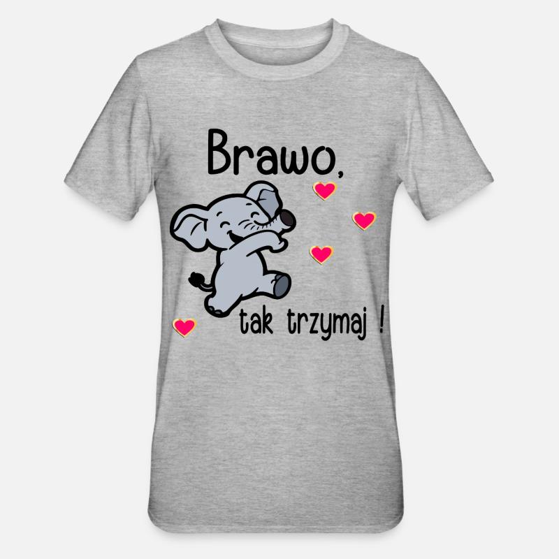 Bravo, mach weiter so. - Unisex Polycotton T-Shirt - Grau meliert