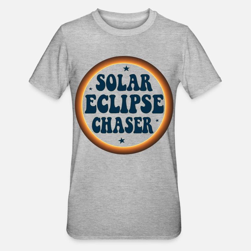 Solar eclipse chaser - Unisex Polycotton T-Shirt - heather grey