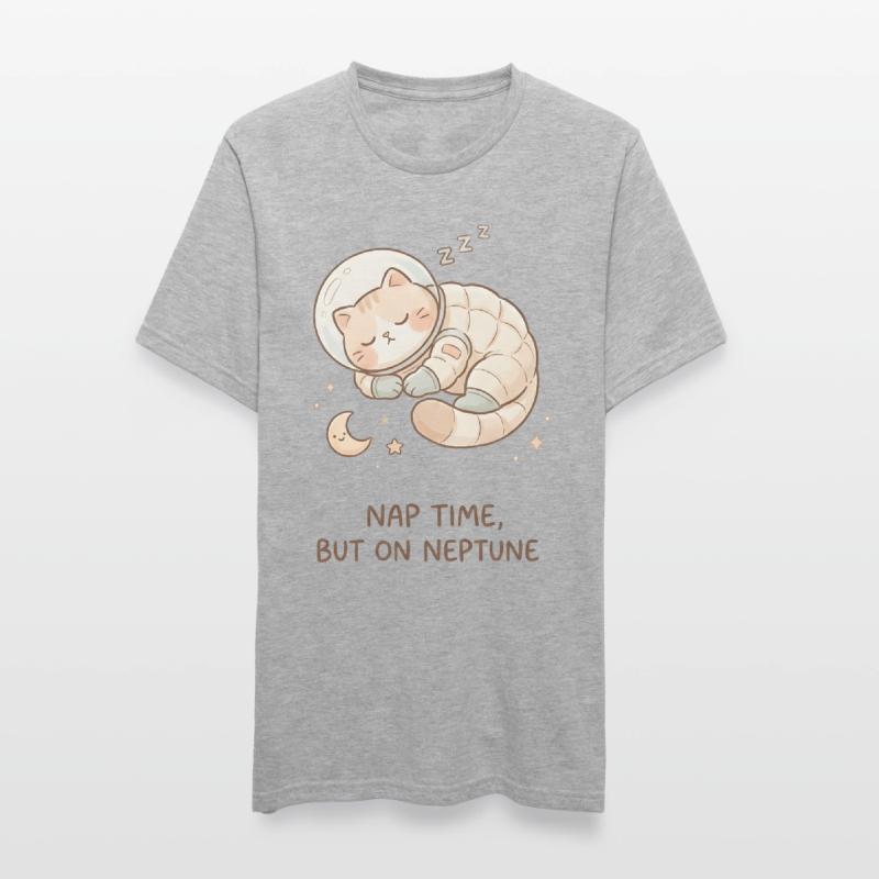 Nap Neptune | Chat de l’espace mignon T-shirt polycoton Unisexe