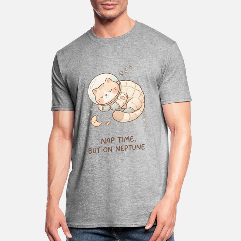 Nap Neptune | Chat de l’espace mignon T-shirt polycoton Unisexe