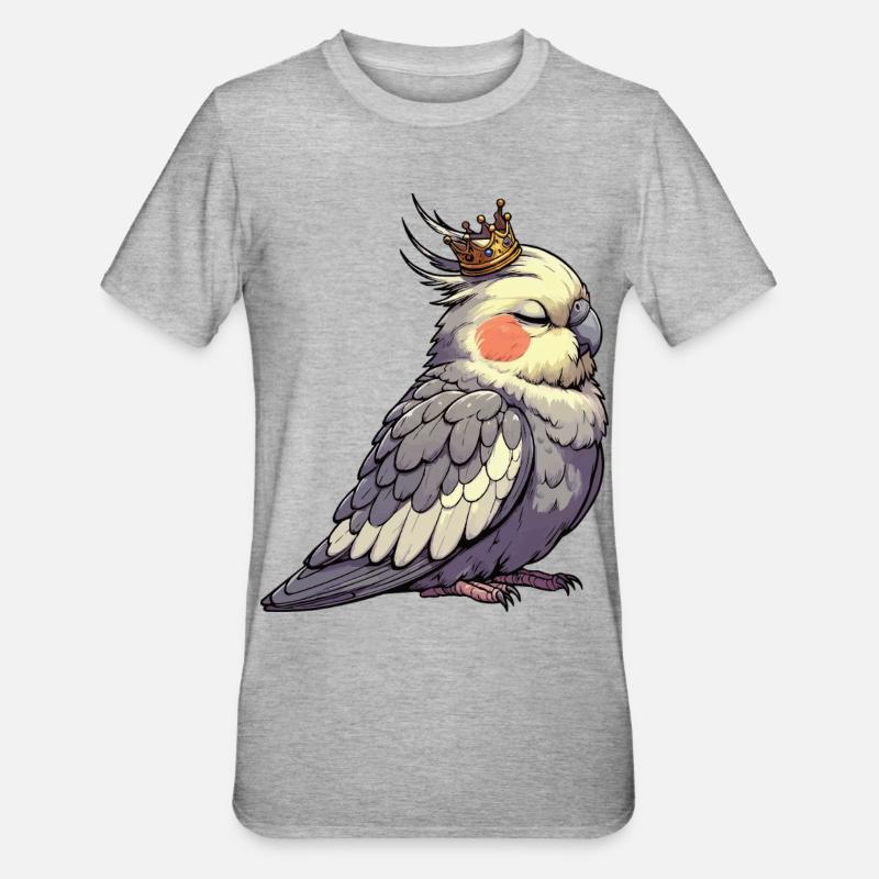 Calopsitte Calopsitte Calopsitte Oiseau calopsitte - T-shirt polycoton Unisexe - gris chiné