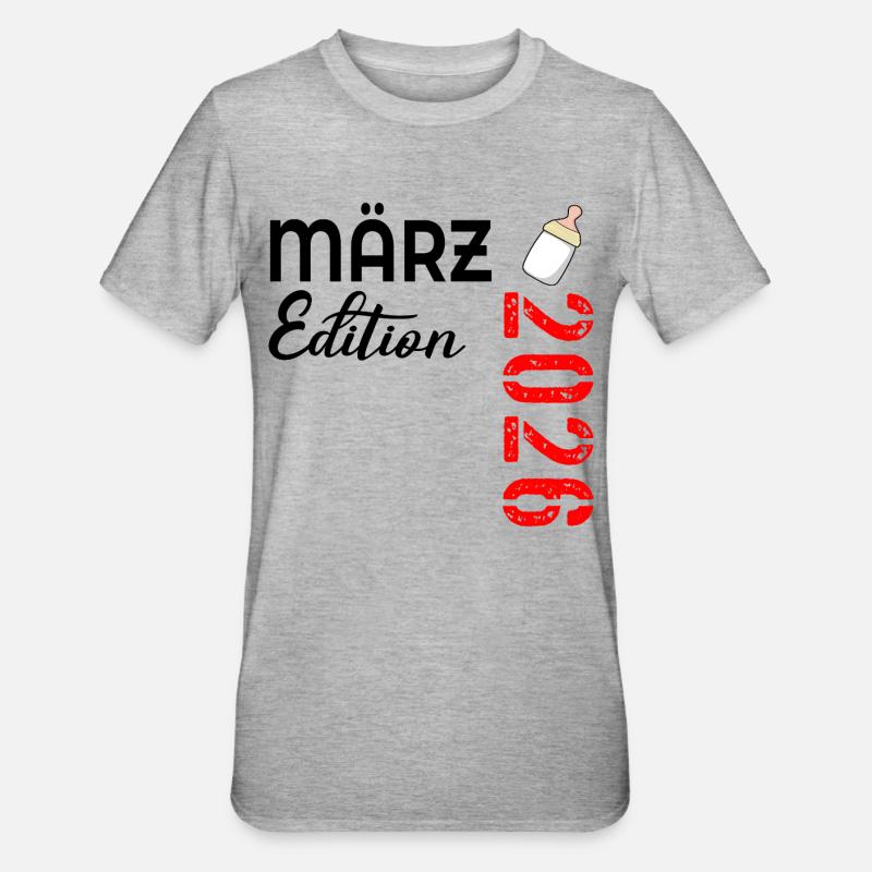 Bébé mars 2026 - T-shirt polycoton Unisexe - gris chiné