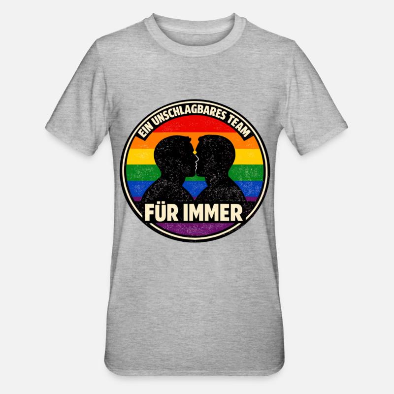 Équipe Imbattable pour Toujours – Pride - T-shirt polycoton Unisexe - gris chiné