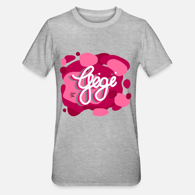 Gigi Power par Calypso and Co. - T-shirt polycoton Unisexe - gris chiné