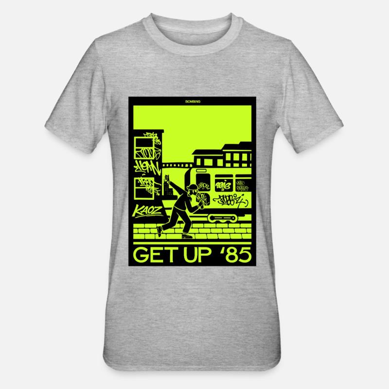 Get Up 85 Graffiti Runner - Unisex Polycotton T-Shirt - heather grey