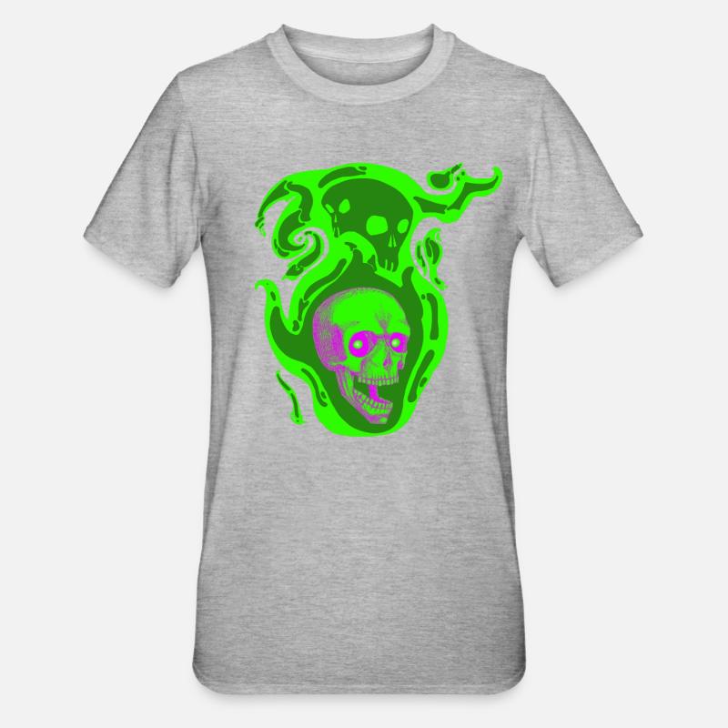 Crâne de nébuleuse - T-shirt polycoton Unisexe - gris chiné