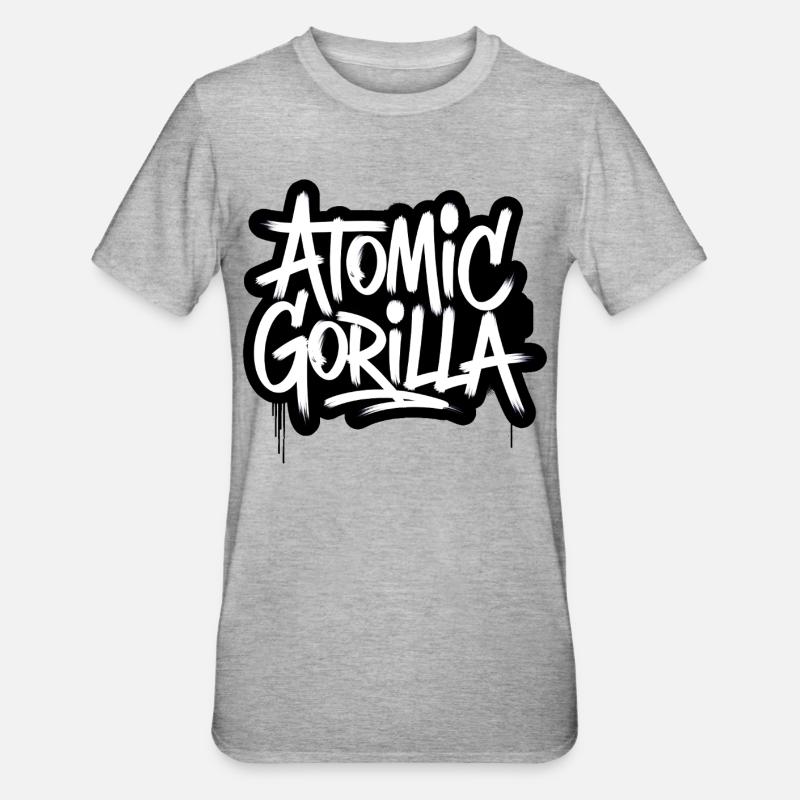 Atomic Gorilla - Unisex Polycotton T-Shirt - heather grey