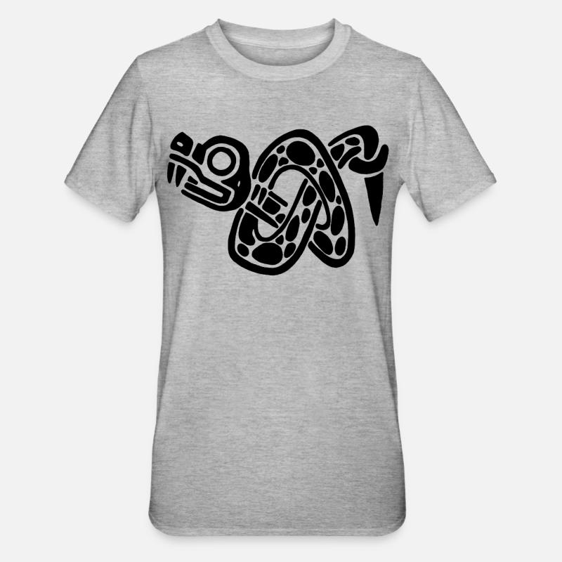 Noeud de serpent noir - T-shirt polycoton Unisexe - gris chiné