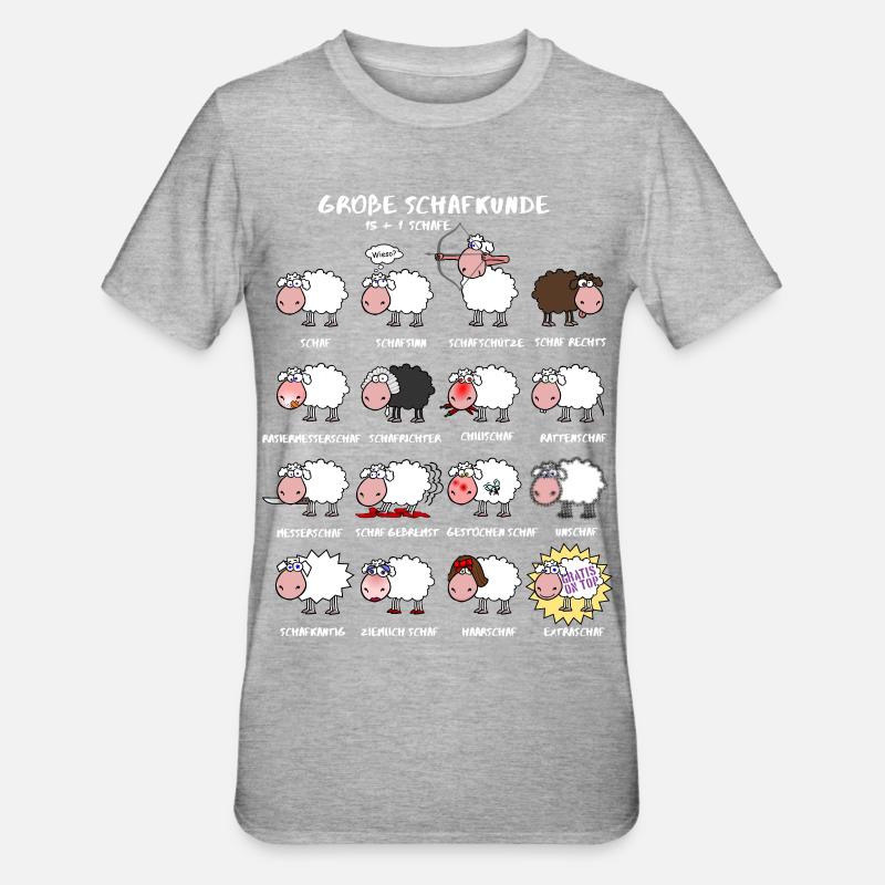 Excellente connaissance des moutons - T-shirt polycoton Unisexe - gris chiné