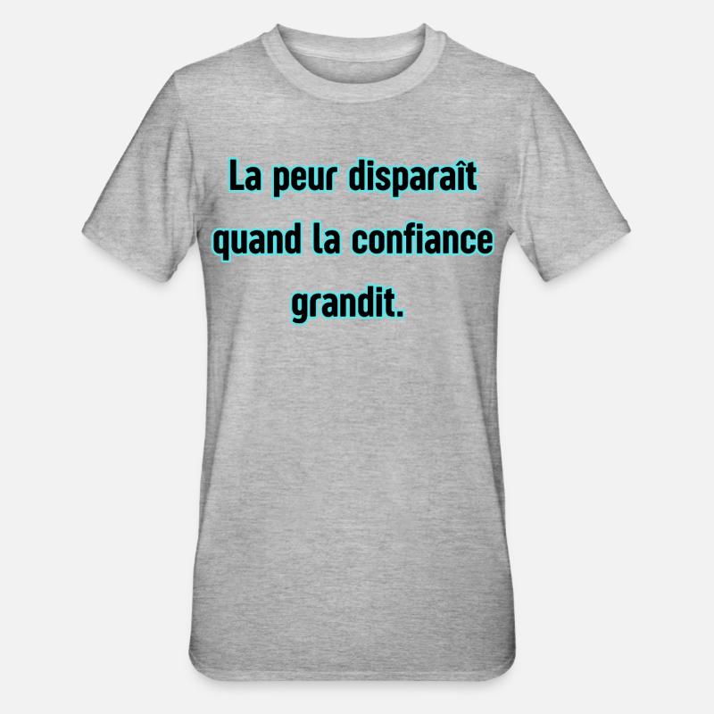 Citation inspirante - T-shirt polycoton Unisexe - gris chiné
