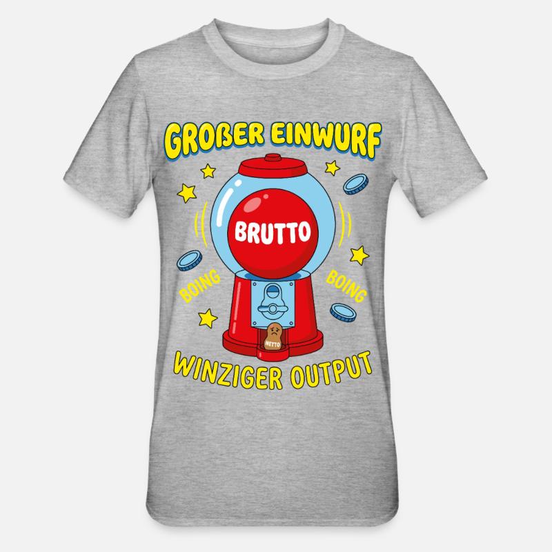 Large Throw-In Tiny Output - Unisex Polycotton T-Shirt - heather grey