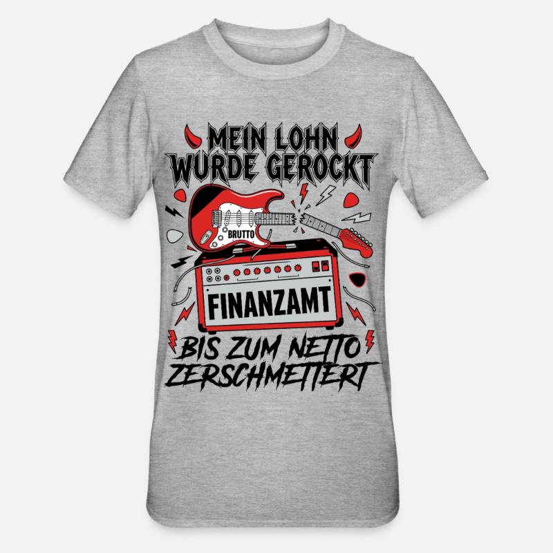 Mon salaire a été ébranlé - T-shirt polycoton Unisexe - gris chiné