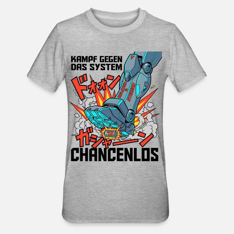 Kampf_Gegen_Das_System - T-shirt polycoton Unisexe - gris chiné