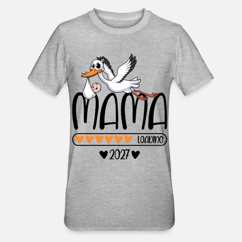 Mama 2027 loading - Unisex Polycotton T-Shirt - heather grey