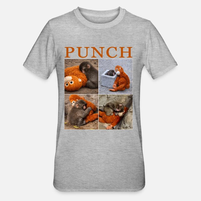 Équipe Monkey Punch - T-shirt polycoton Unisexe - gris chiné