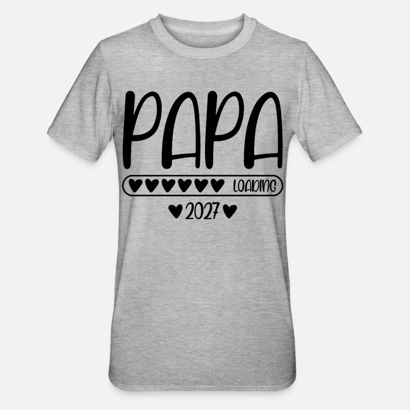 Papa 2027 loading - Unisex Polycotton T-Shirt - heather grey