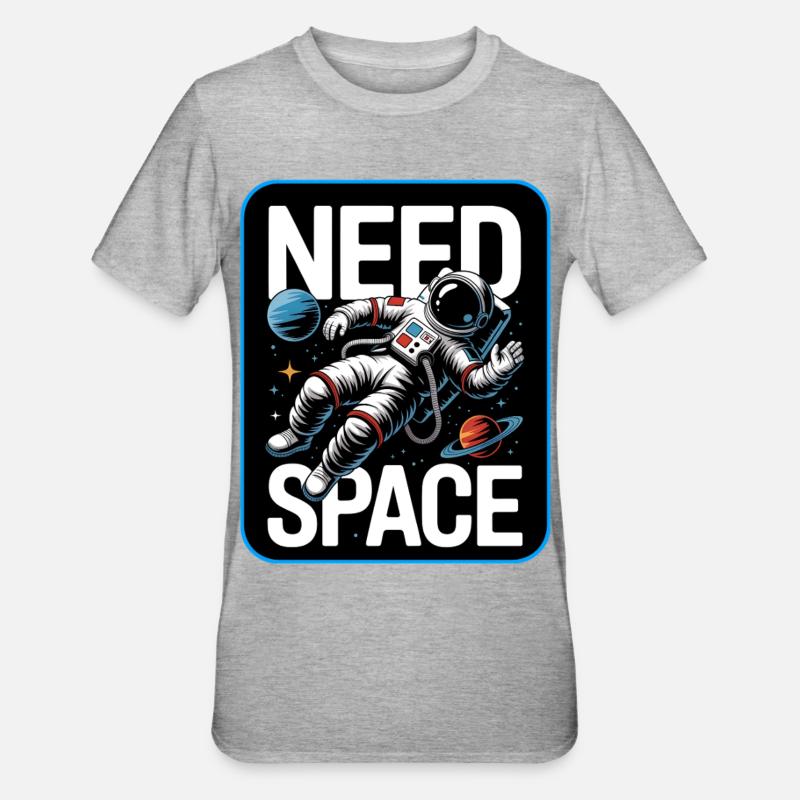 Besoin d’une illustration d’astronaute spatial - T-shirt polycoton Unisexe - gris chiné