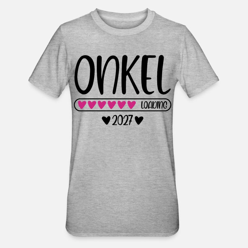 Uncle 2027 loading heart loading bar - Unisex Polycotton T-Shirt - heather grey