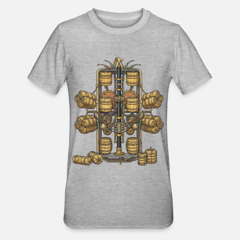 Multi-impact bomb fireworks Malta pyrotechnics - Unisex Polycotton T-Shirt - heather grey