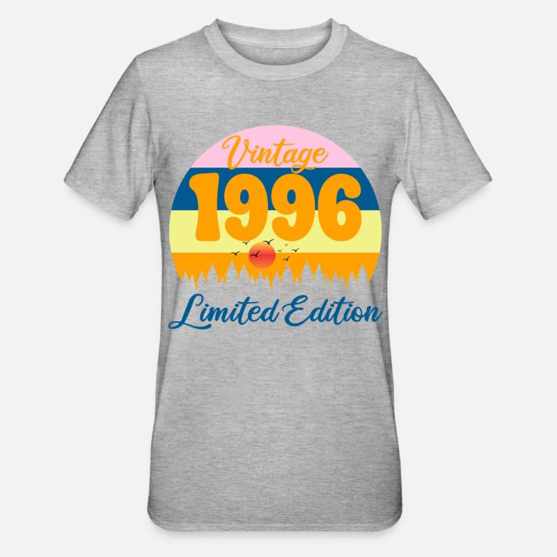 30-jähriges Jubiläumsgeschenk 1996 Jubiläum - Unisex Polycotton T-Shirt - Grau meliert