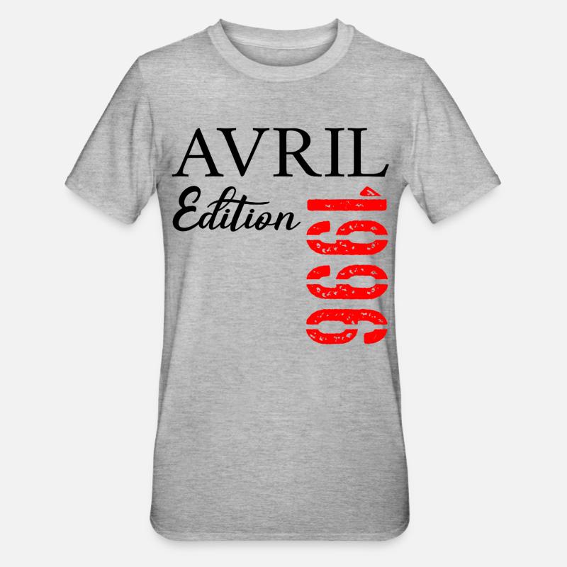 31e anniversaire Avril 1996  - T-shirt polycoton Unisexe - gris chiné