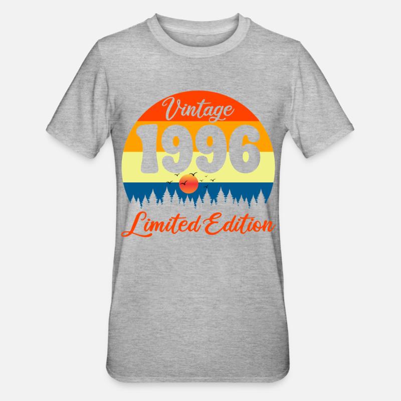 30-jähriges Jubiläumsgeschenk 1996 Jubiläum - Unisex Polycotton T-Shirt - Grau meliert