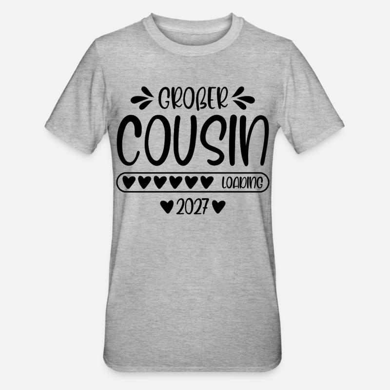 Big Cousin 2027 loading - Unisex Polycotton T-Shirt - heather grey