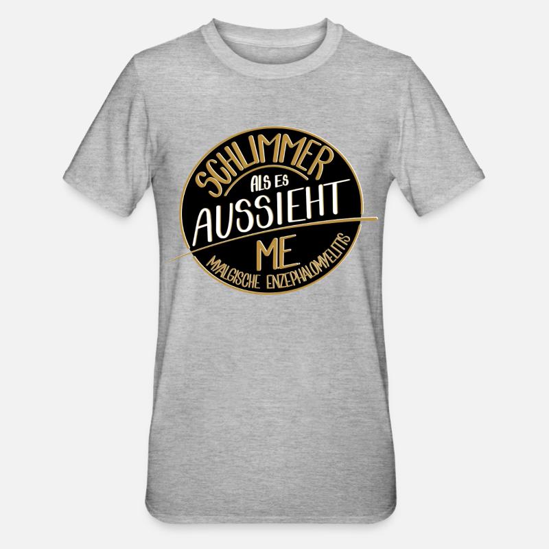 Schlimmer als es aussieht, ME  - Unisex Polycotton T-Shirt - Grau meliert