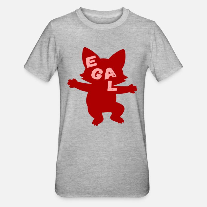 Fuchs Doesn't matter lightness - Unisex Polycotton T-Shirt - heather grey