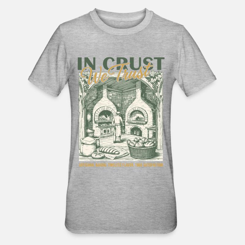 Surdejsbager i bund, vi stoler på - Unisex polycotton T-shirt - grå meleret