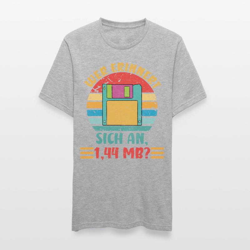 Coder WER ERINNERT SICH AN 1.44 MB? LUSTIG T-shirt polycoton Unisexe