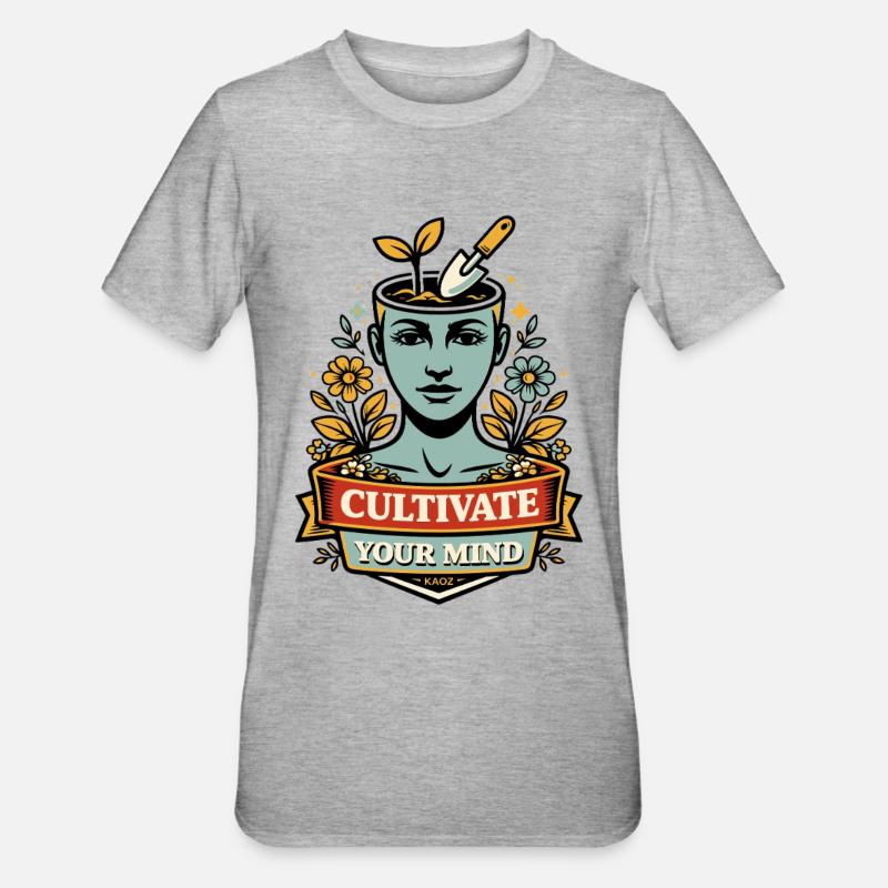 Kultiv dit sind - Unisex polycotton T-shirt - grå meleret