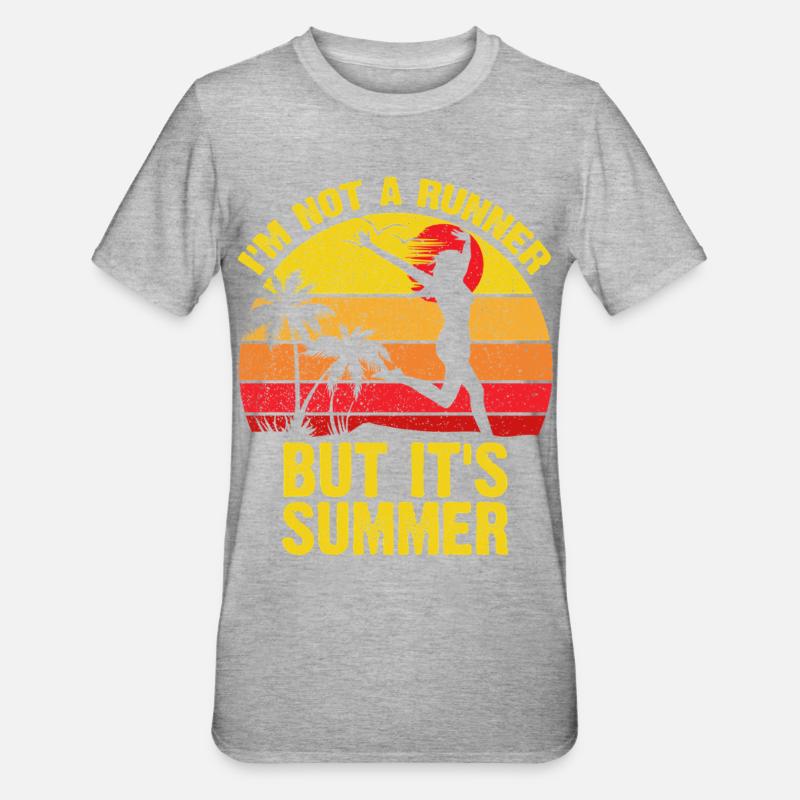 Sunset Sprint Pas un coureur - T-shirt polycoton Unisexe - gris chiné