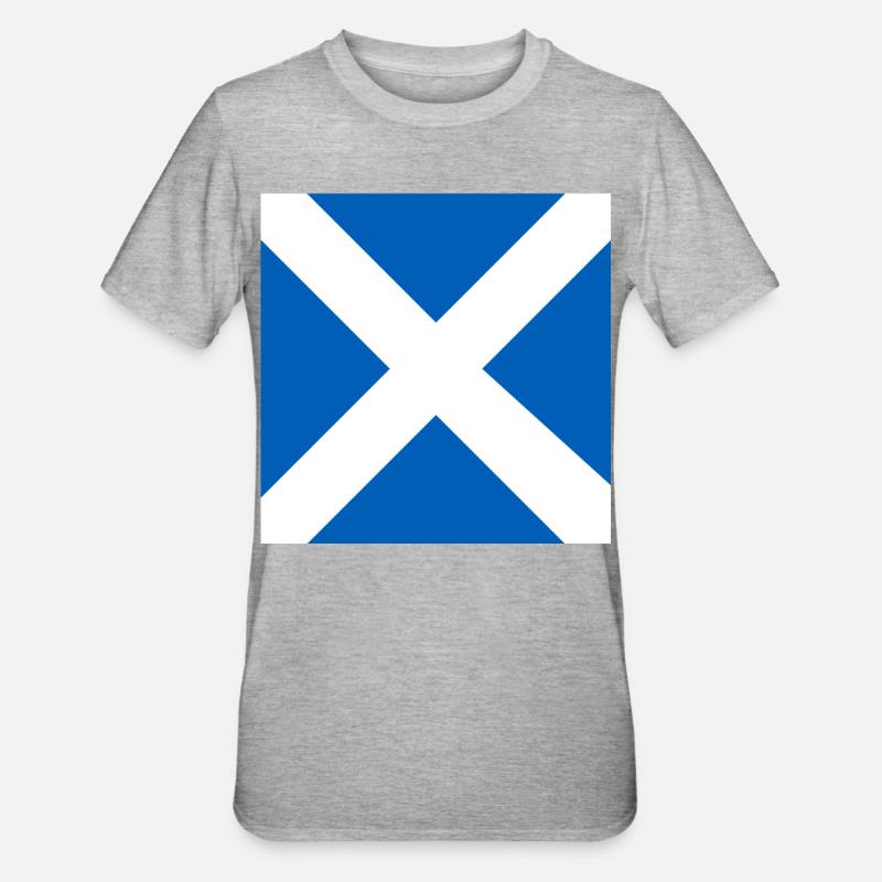 Zeig deine Farben – Schottland - Unisex Polycotton T-Shirt - Grau meliert