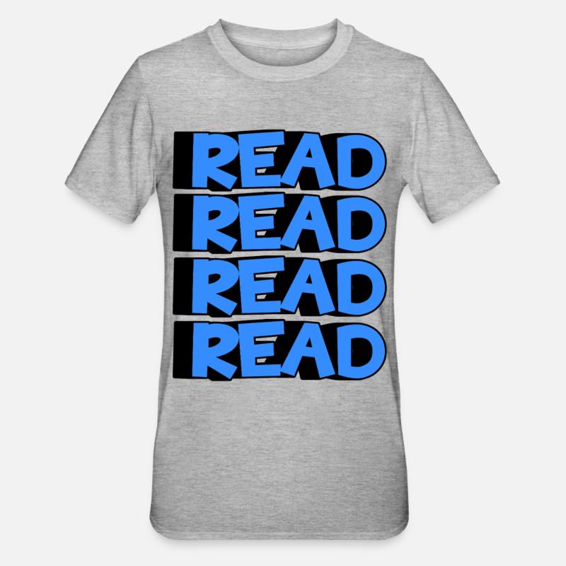 Read Design - 3D Modern Design - Unisex Polycotton T-Shirt - heather grey
