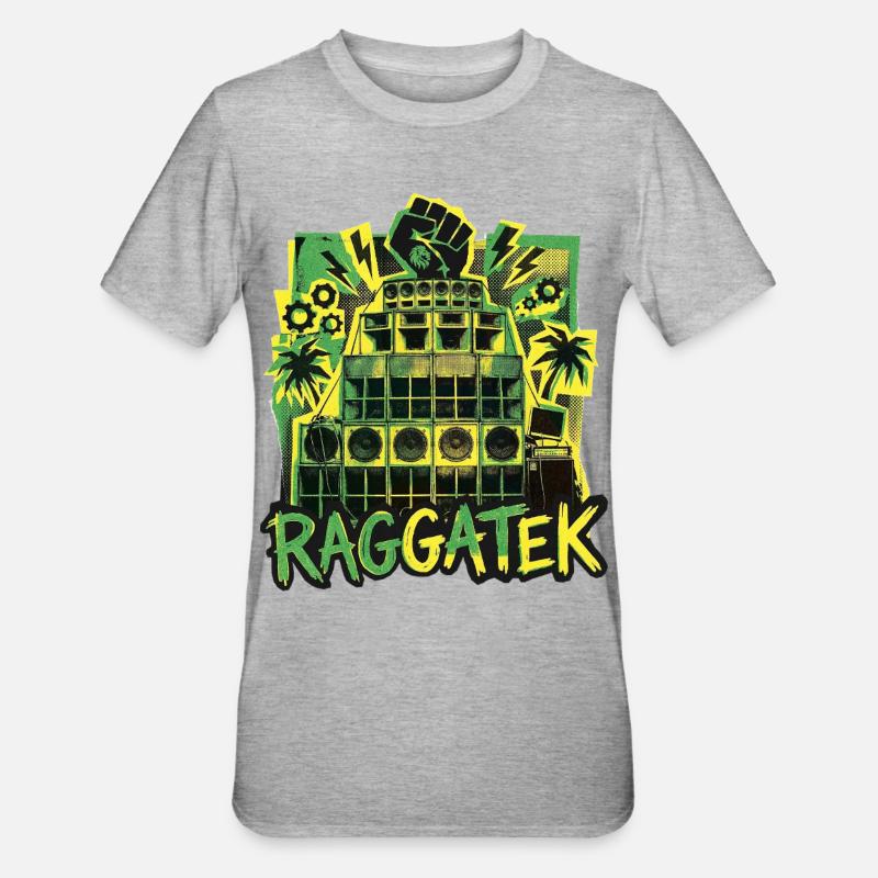 Système de son Raggatek Jungle - T-shirt polycoton Unisexe - gris chiné