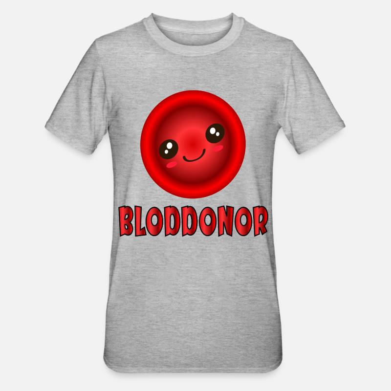 Donneur de sang - T-shirt polycoton Unisexe - gris chiné