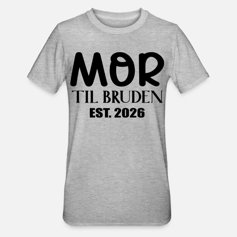 Mutter der Braut 2026 - Unisex Polycotton T-Shirt - Grau meliert