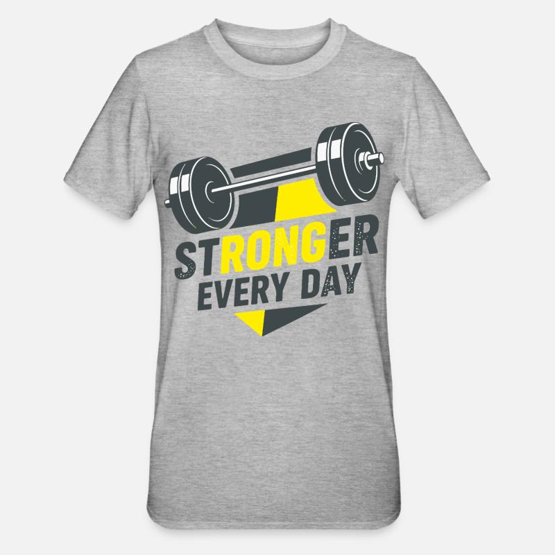 design_001 - T-shirt polycoton Unisexe - gris chiné