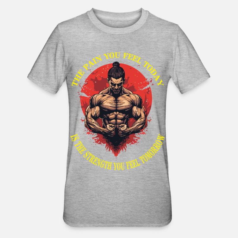Douleur-Résistance - T-shirt polycoton Unisexe - gris chiné