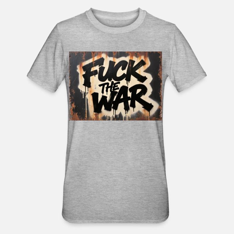 SCHEISS AUF DEN KRIEG - Unisex Polycotton T-Shirt - Grau meliert