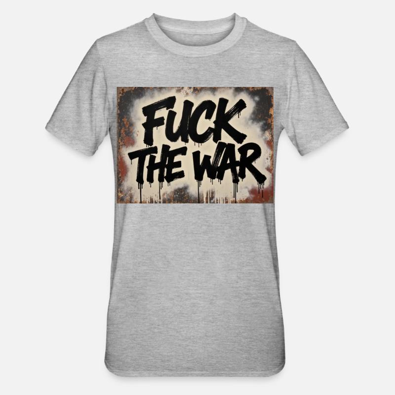 SCHEISS AUF DEN KRIEG - Unisex Polycotton T-Shirt - Grau meliert