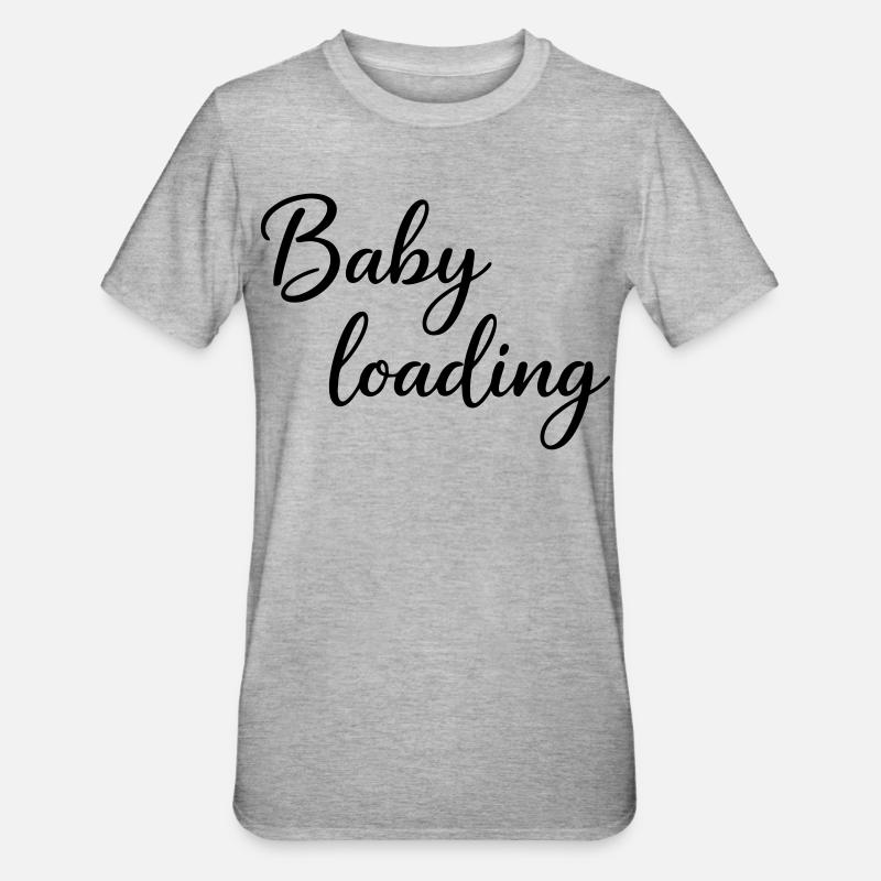 Baby Loading - Unisex Polycotton T-Shirt - Grau meliert
