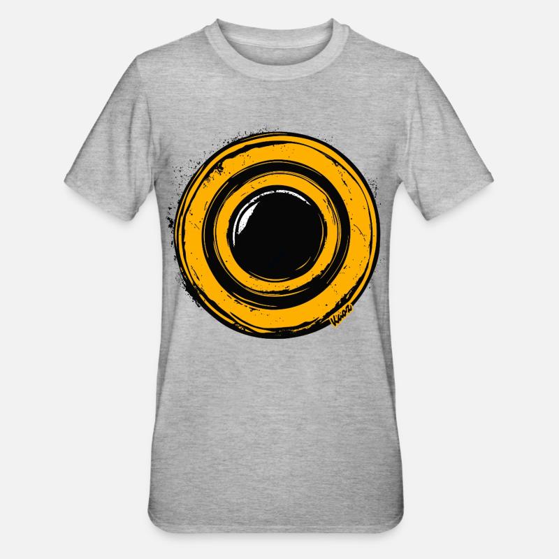 Éclatement circulaire de l’anneau de brosse - T-shirt polycoton Unisexe - gris chiné