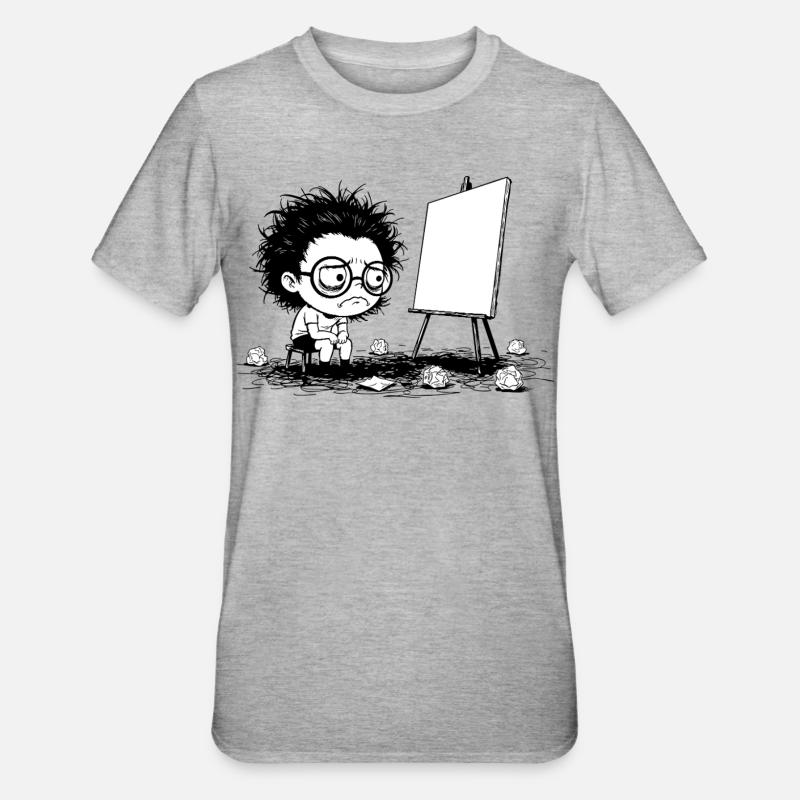 Artist Creative Blocking Empty Canvas Manga - Unisex Polycotton T-Shirt - heather grey